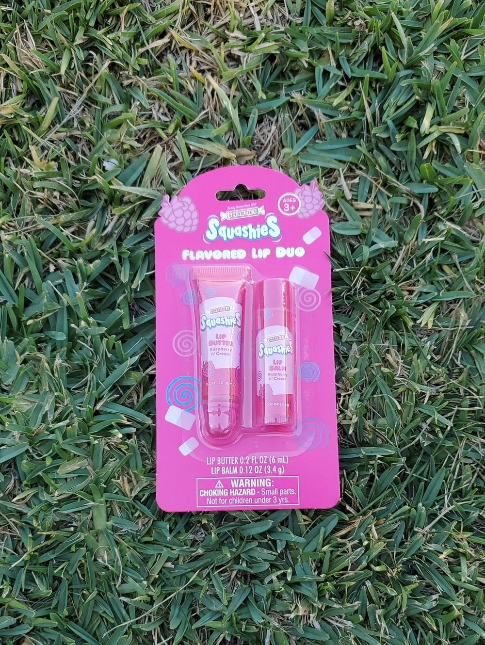 Smarties Squashies Flavored Lip Duo Lip Butter & Balm Raspberry N' Cream